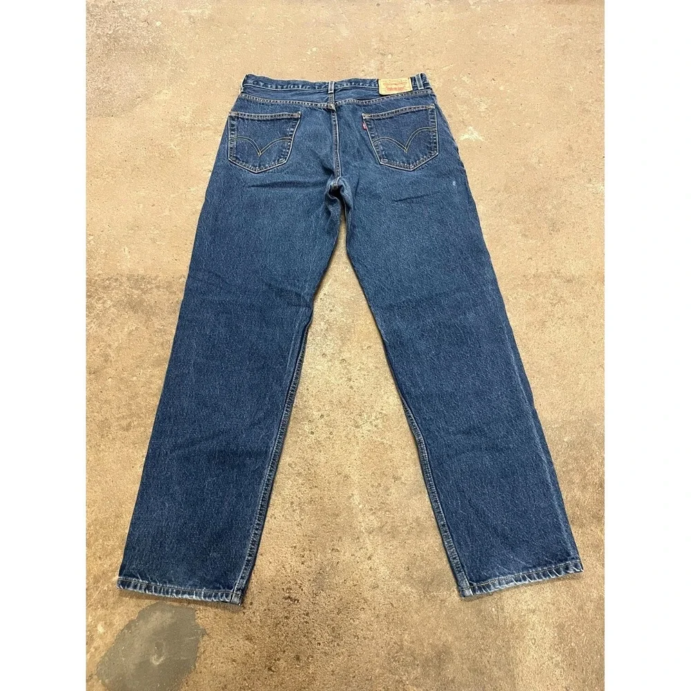 Vintage Levi's 550 Straight Leg Jeans Men 36x34 Blue Denim Relaxed Fit High Rise